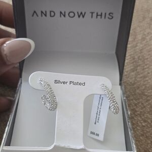 $50 And Now This Women Silver Plated Earrings New Party